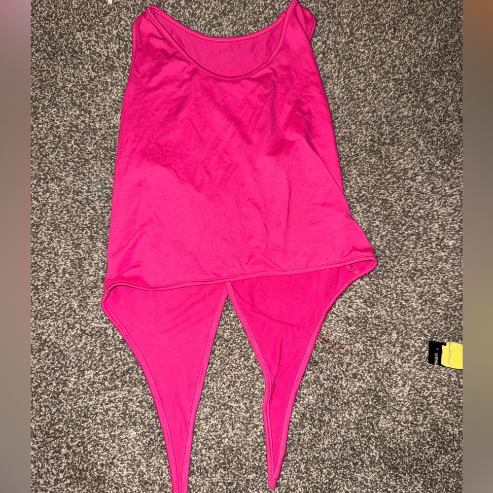 Five Dancewear Hot Pink Cross Back Flowy Top